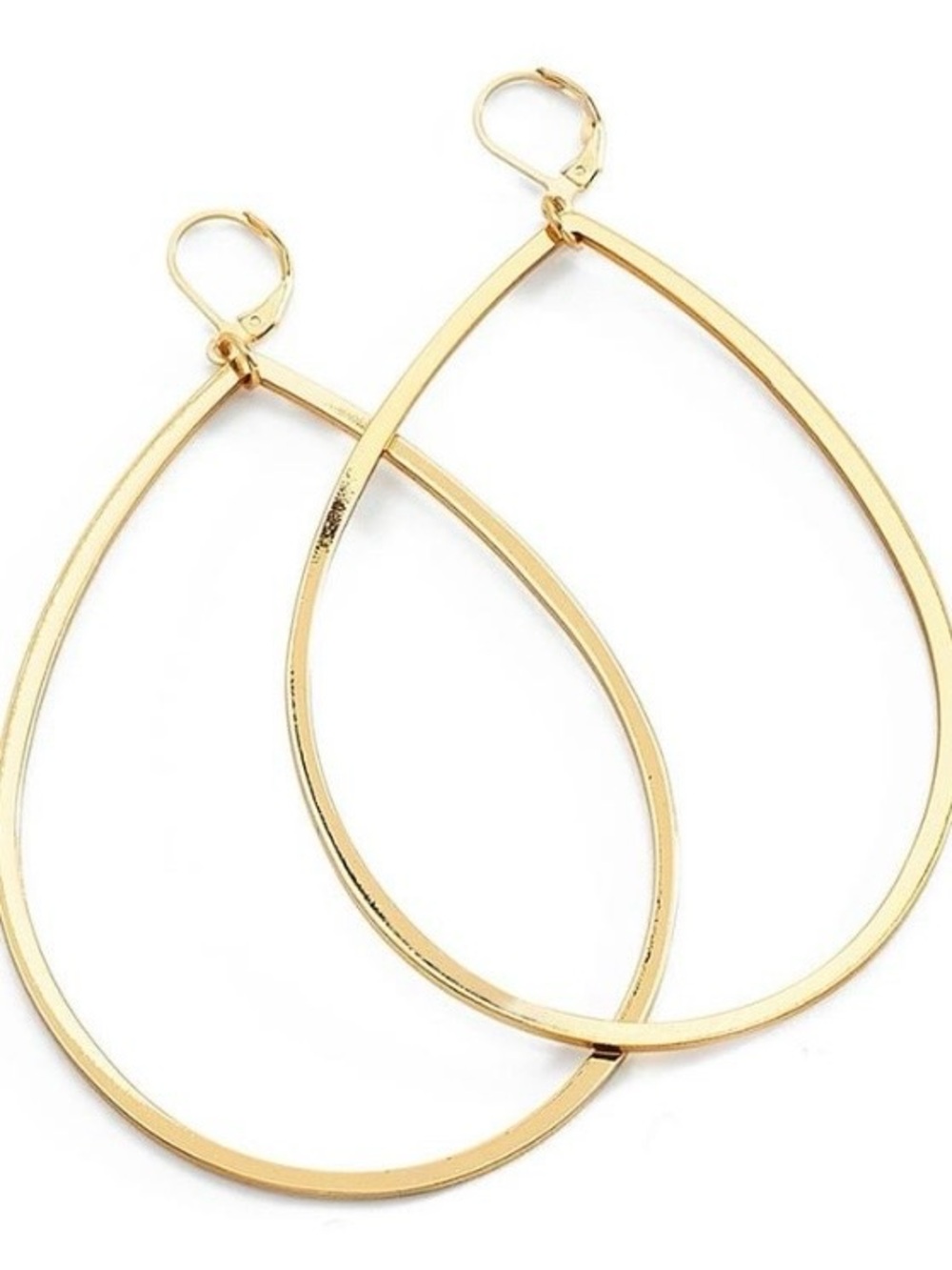 Nice&Bella Gold Teardrop Hoop Earrings - Women Jewelry